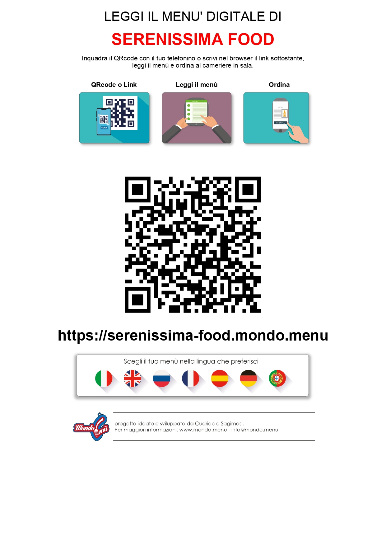 locandina con qrcode